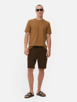 Hauts Et T-Shirts|Primark T-shirt En Maille Ottoman Côtelée Marron