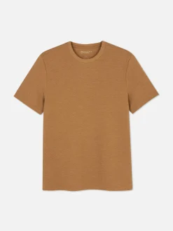 Hauts Et T-Shirts|Primark T-shirt En Maille Ottoman Côtelée Marron