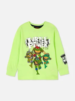 Hauts Et T-Shirts|Primark T-shirt Graphique à Manches Longues Les Tortues Ninja Citron vert