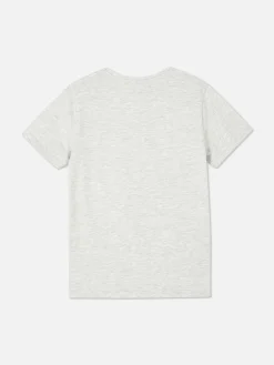 Hauts Et T-Shirts|Primark T-shirt Graphique à Manches Courtes Gris chiné