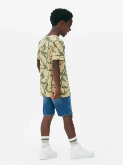 Hauts Et T-Shirts|Primark T-shirt Graphique à Manches Courtes Kaki