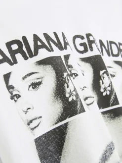 Hauts Et T-Shirts|Primark T-shirt Graphique Ariana Grande Blanc