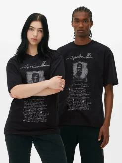 T-Shirts Et Sweat-Shirts À Motifs|Hauts Et T-Shirts|Primark T-shirt Graphique Avec Inscription Tupac Noir