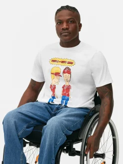 T-Shirts Et Sweat-Shirts À Motifs|Hauts Et T-Shirts|Primark T-shirt Graphique Beavis & Butthead Blanc