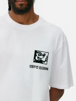 T-Shirts Et Sweat-Shirts À Motifs|Hauts Et T-Shirts|Primark T-shirt Graphique Disney Mickey Mouse X Keith Haring Blanc