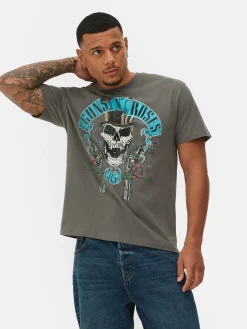 T-Shirts Et Sweat-Shirts À Motifs|Hauts Et T-Shirts|Primark T-shirt Graphique Guns N’ Roses Gris