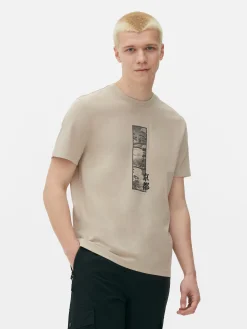 Hauts Et T-Shirts|Primark T-shirt Graphique Japon Grège