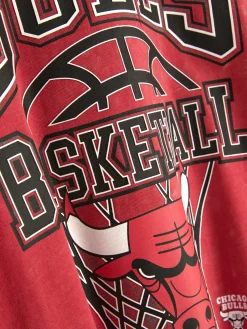 Hauts Et T-Shirts|Primark T-shirt Graphique NBA Chicago Bulls Rouge