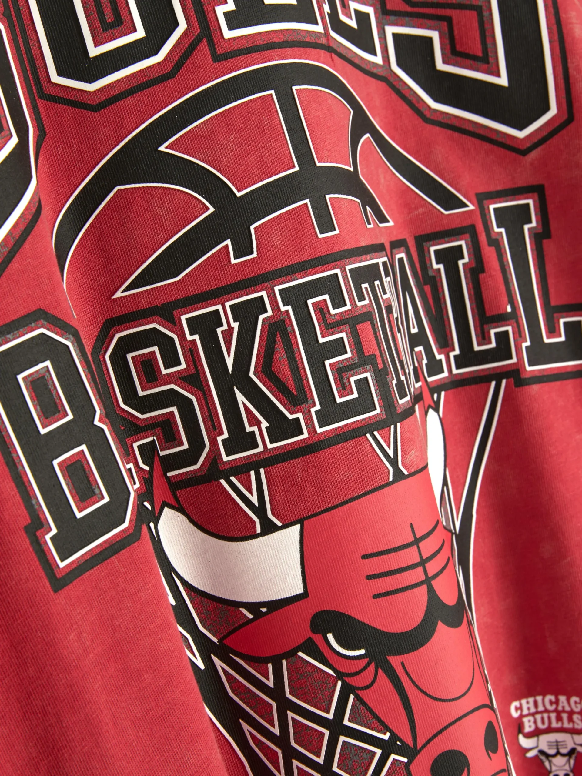 Hauts Et T-Shirts|Primark T-shirt Graphique NBA Chicago Bulls Rouge
