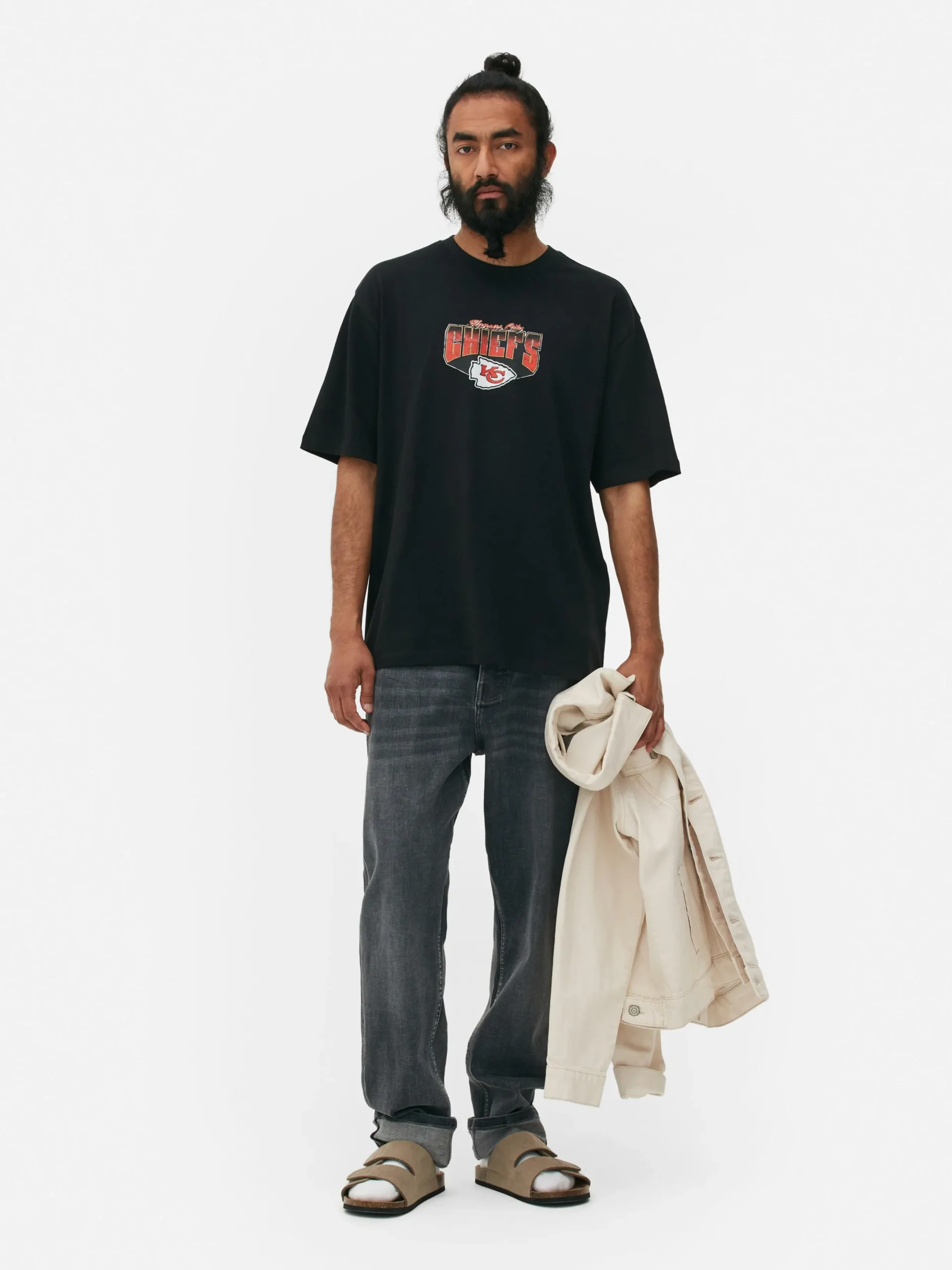 Hauts Et T-Shirts|Primark T-shirt Graphique NFL Kansas City Chiefs Noir