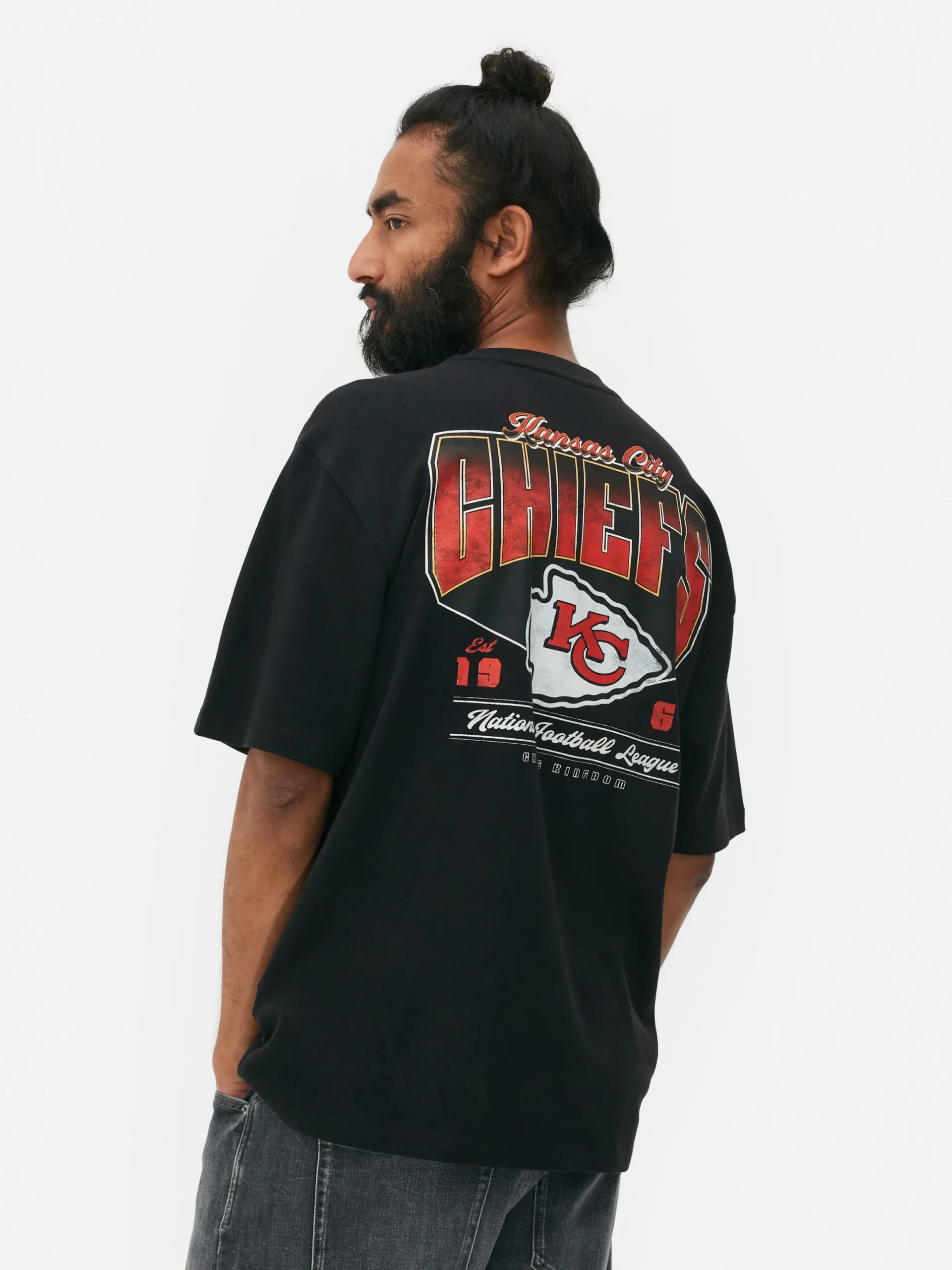 Hauts Et T-Shirts|Primark T-shirt Graphique NFL Kansas City Chiefs Noir