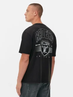 T-Shirts Et Sweat-Shirts À Motifs|Hauts Et T-Shirts|Primark T-shirt Graphique NFL Las Vegas Raiders Anthracite