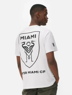 Hauts Et T-Shirts|Primark T-shirt Imprimé Logo Inter Miami CF Blanc
