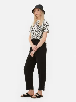 Hauts Et T-Shirts|Primark T-shirt Imprimé Sur L'ensemble Noir/Blanc