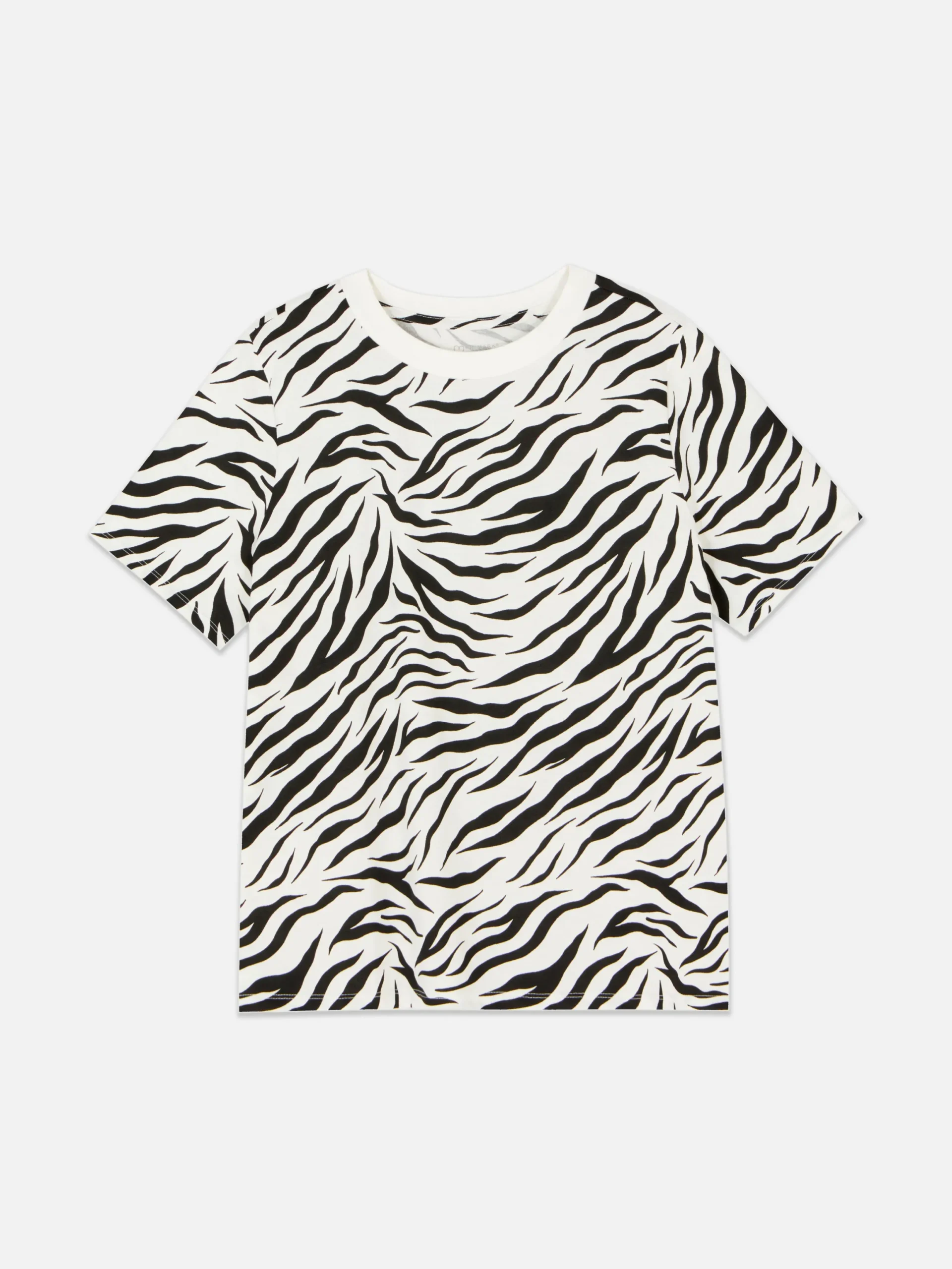 Hauts Et T-Shirts|Primark T-shirt Imprimé Sur L'ensemble Noir/Blanc