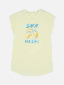 Hauts Et T-Shirts|Primark T-shirt Long En Jersey Jaune citron