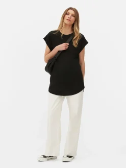 Hauts Et T-Shirts|Primark T-shirt Long Essential Noir