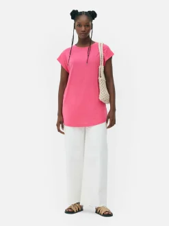 Hauts Et T-Shirts|Primark T-shirt Long Essential Rose