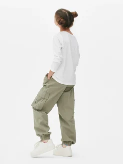 Hauts Et T-Shirts|Primark T-shirt Manches Longues à Imprimé Sur Le Buste Blanc