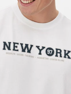 Hauts Et T-Shirts|Primark T-shirt New York 97 Blanc