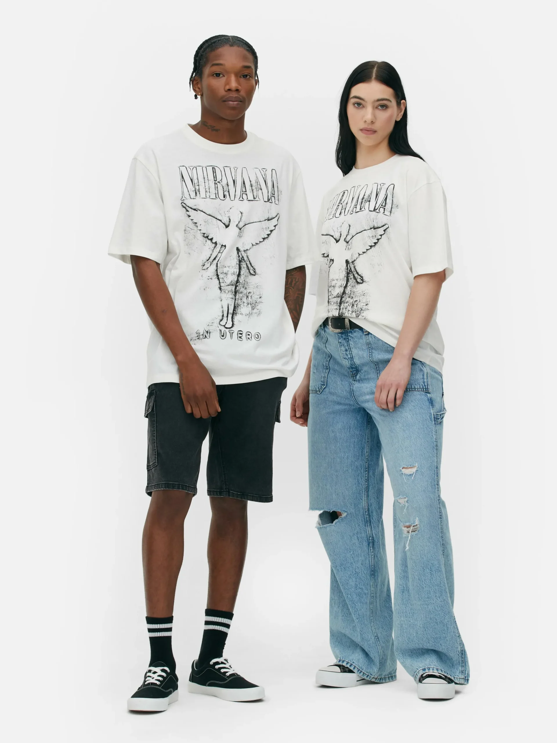 T-Shirts Et Sweat-Shirts À Motifs|Hauts Et T-Shirts|Primark T-shirt Nirvana Tour Écru