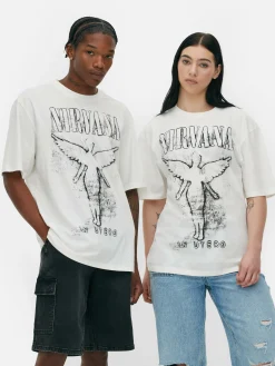 T-Shirts Et Sweat-Shirts À Motifs|Hauts Et T-Shirts|Primark T-shirt Nirvana Tour Écru