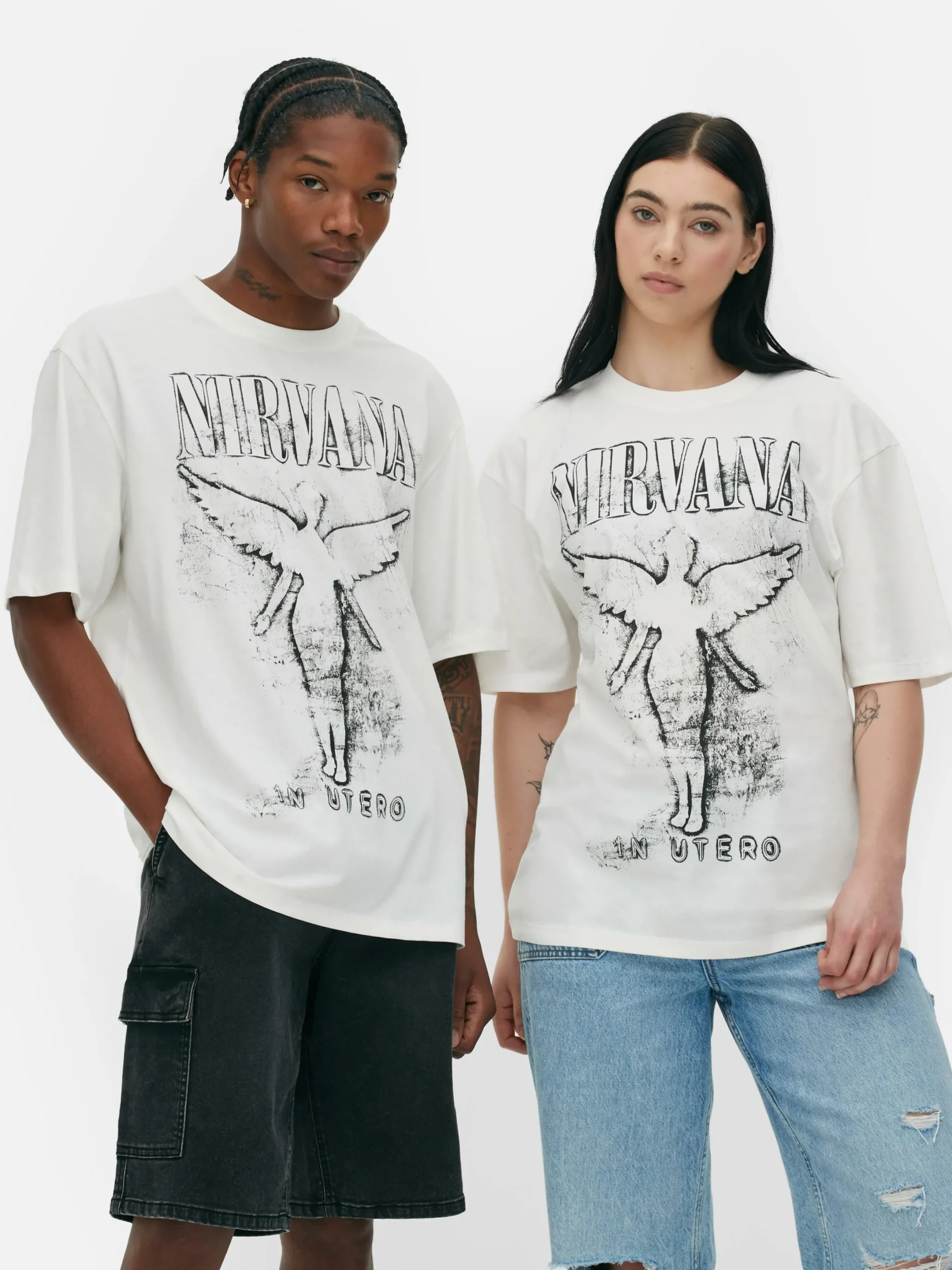 T-Shirts Et Sweat-Shirts À Motifs|Hauts Et T-Shirts|Primark T-shirt Nirvana Tour Écru