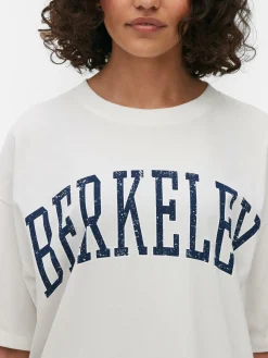 Hauts Et T-Shirts|Primark T-shirt Oversize à Coordonner Berkeley Ivoire