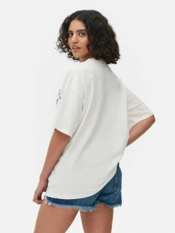 Hauts Et T-Shirts|Primark T-shirt Oversize à Coordonner Berkeley Ivoire