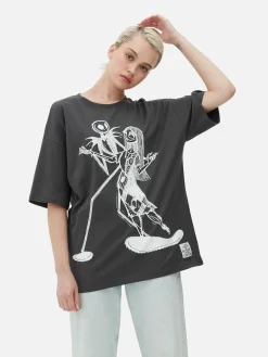 The Nightmare Before Christmas|Tout Halloween|Primark T-shirt Oversize Disney L’Étrange Noël De Monsieur Jack De Tim Burton Anthracite