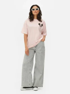 Hauts Et T-Shirts|Primark T-shirt Oversize Disney Mickey Mouse Rose clair