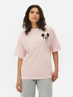 Hauts Et T-Shirts|Primark T-shirt Oversize Disney Mickey Mouse Rose clair