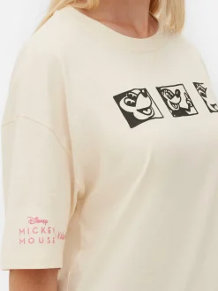 Hauts Et T-Shirts|Primark T-shirt Oversize Disney Mickey Mouse X Keith Haring Blanc