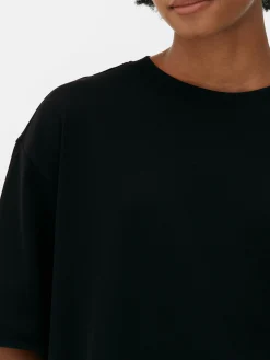 Hauts Et T-Shirts|Primark T-shirt Oversize En Jersey Incontournable Noir