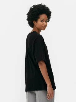 Hauts Et T-Shirts|Primark T-shirt Oversize En Jersey Incontournable Noir