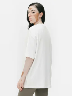 Hauts Et T-Shirts|Primark T-shirt Oversize En Jersey Incontournable Blanc