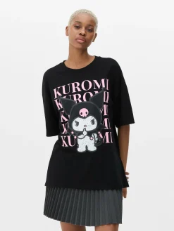 Hauts Et T-Shirts|Primark T-shirt Oversize Hello Kitty Kuromi Noir