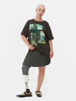 T-Shirts Et Sweat-Shirts À Motifs|Hauts Et T-Shirts|Primark T-shirt Oversize Les Cyprès De Van Gogh Anthracite