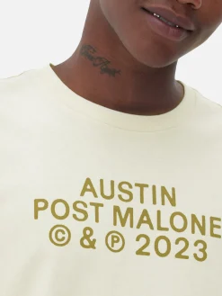 T-Shirts Et Sweat-Shirts À Motifs|Hauts Et T-Shirts|Primark T-shirt Post Malone Austin Tournée 2023 Écru