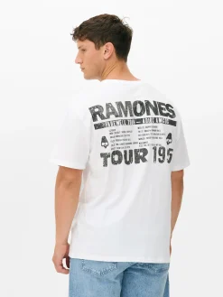 T-Shirts Et Sweat-Shirts À Motifs|Hauts Et T-Shirts|Primark T-shirt Ramones Tour Blanc