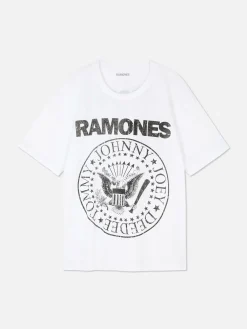 T-Shirts Et Sweat-Shirts À Motifs|Hauts Et T-Shirts|Primark T-shirt Ramones Tour Blanc