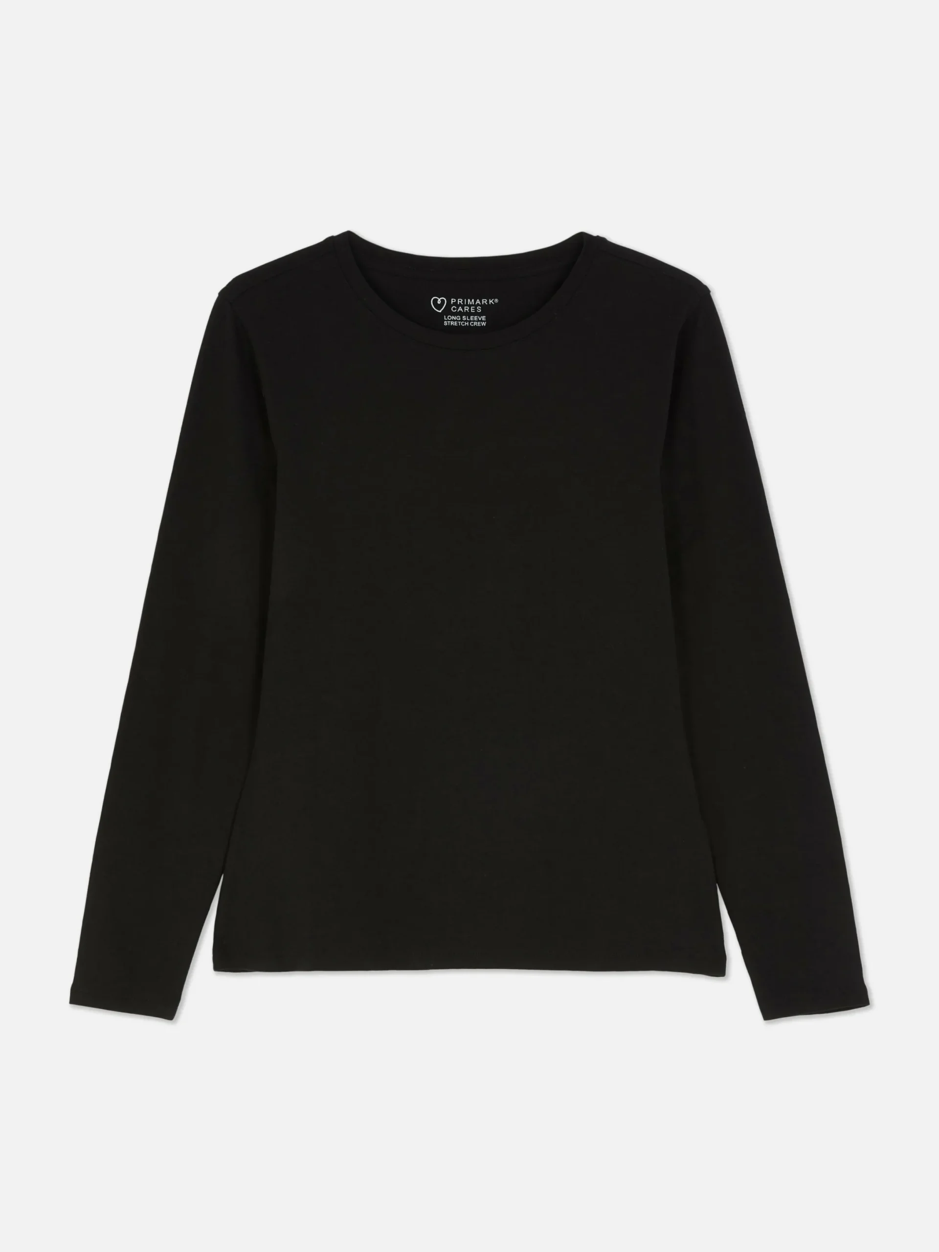 Hauts Et T-Shirts|Primark T-shirt Stretch à Manches Longues Noir