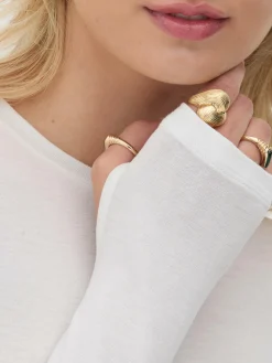 Hauts Et T-Shirts|Primark T-shirt Stretch à Manches Longues Rita Ora Ivoire