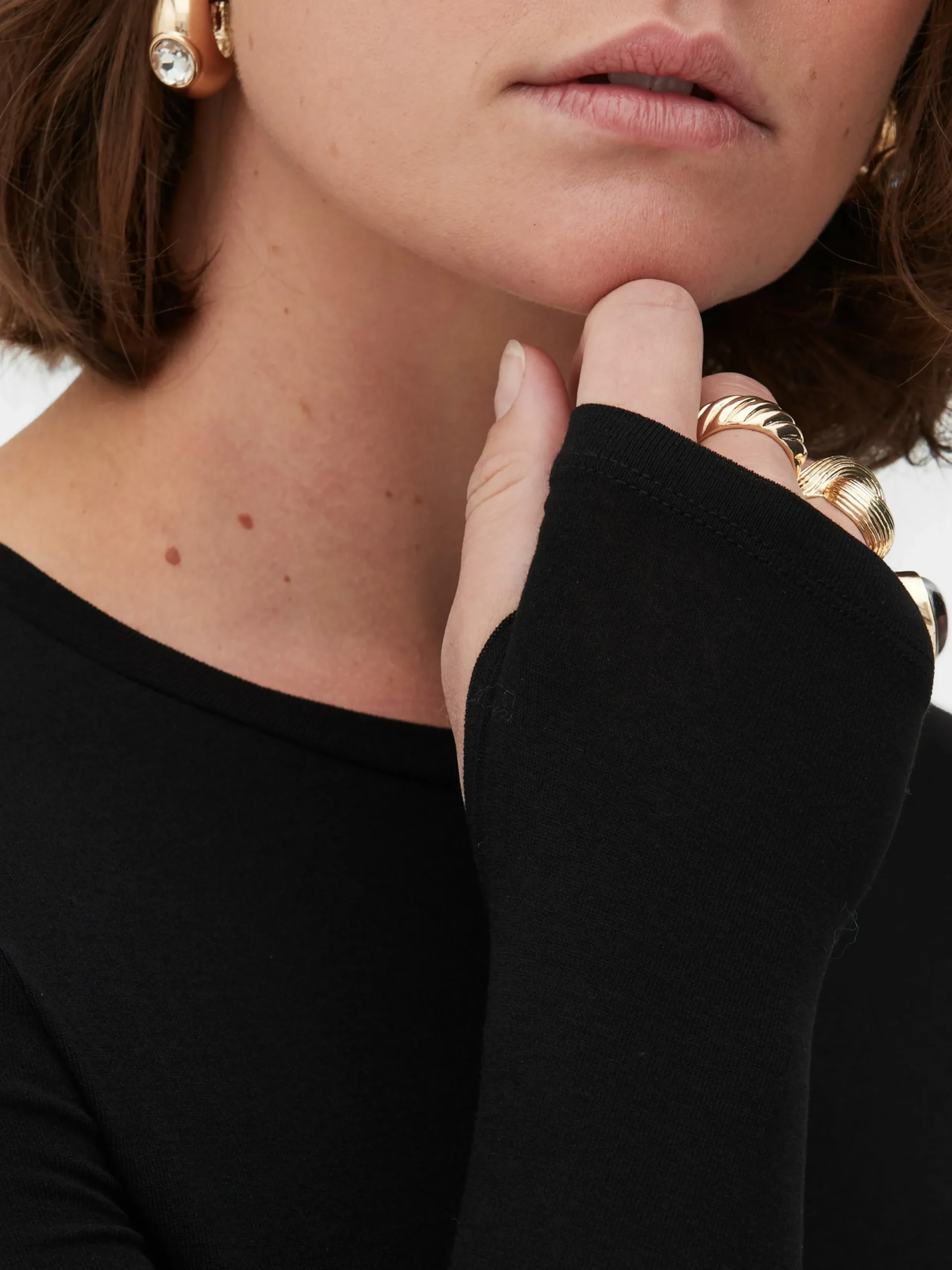 Hauts Et T-Shirts|Primark T-shirt Stretch à Manches Longues Rita Ora Noir