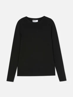 Hauts Et T-Shirts|Primark T-shirt Stretch à Manches Longues Rita Ora Noir