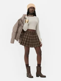 Hauts Et T-Shirts|Primark T-shirt Stretch à Manches Longues Rita Ora Fauve