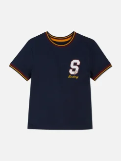 Hauts Et T-Shirts|Primark T-shirt Style Universitaire à Manches Courtes Bleu marine