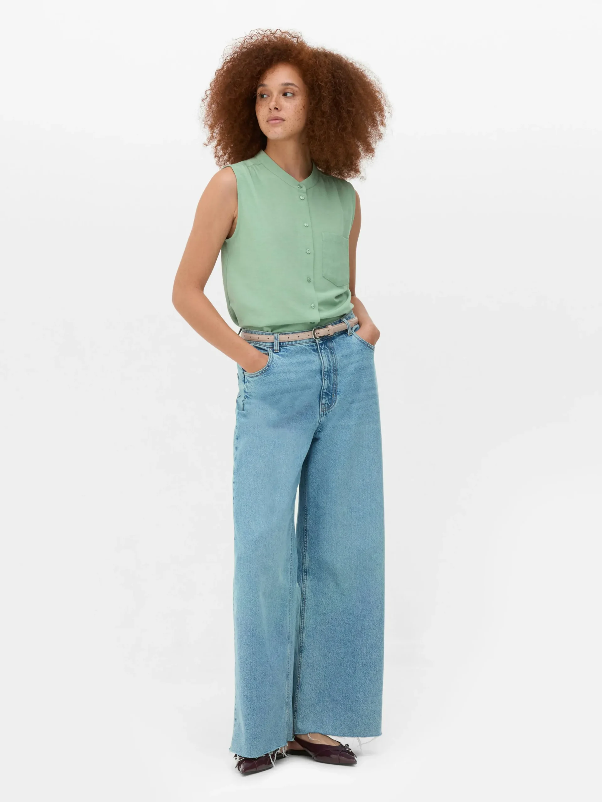 Chemises Et Blouses|Primark Tunique Sans Manches Vert