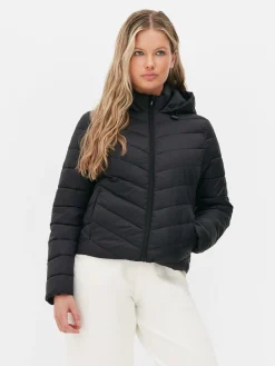 Manteaux Et Vestes|Primark Une Doudoune Rembourrée à Capuche Super Légère Noir 2