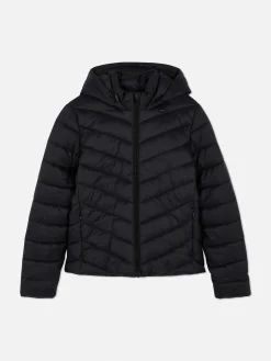 Manteaux Et Vestes|Primark Une Doudoune Rembourrée à Capuche Super Légère Noir 2